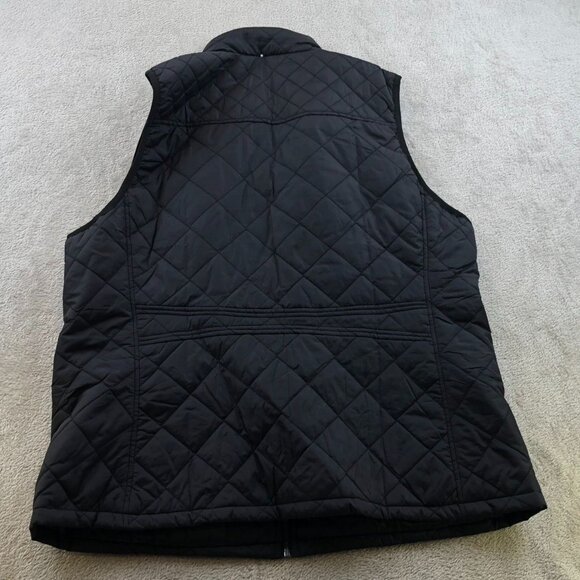 Fuinloth Women's Quilted Vest Size XL Full Zip Gilet Padded Stand Collar Black - Picture 11 of 12